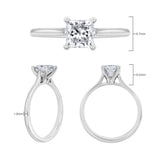 Costco 1.00ct princess cut diamond solitaire ring size N (British brand)