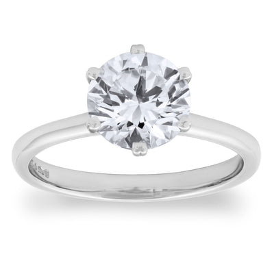 Costco UK Costco 2.00ct Round Brilliant Cut Diamond Solitaire Ring in Platinum- Buy online at McGrocer