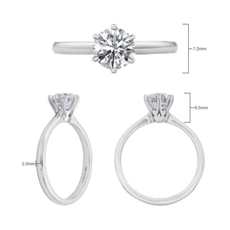 Costco 1ct round brilliant diamond solitaire ring in platinum (British brand)