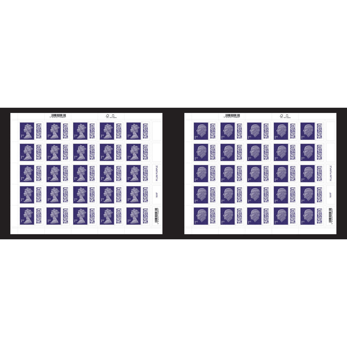 Royal Mail Royal Succession mint stamp sheets folder, imported from the UK