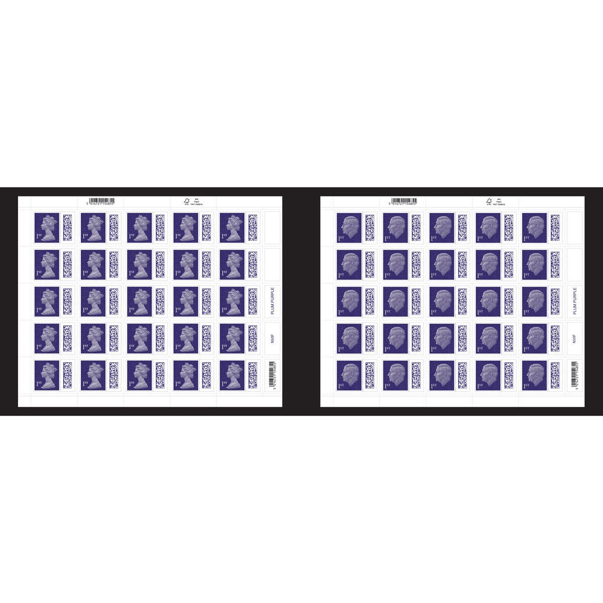 Royal Mail Royal Succession mint stamp sheets folder, imported from the UK