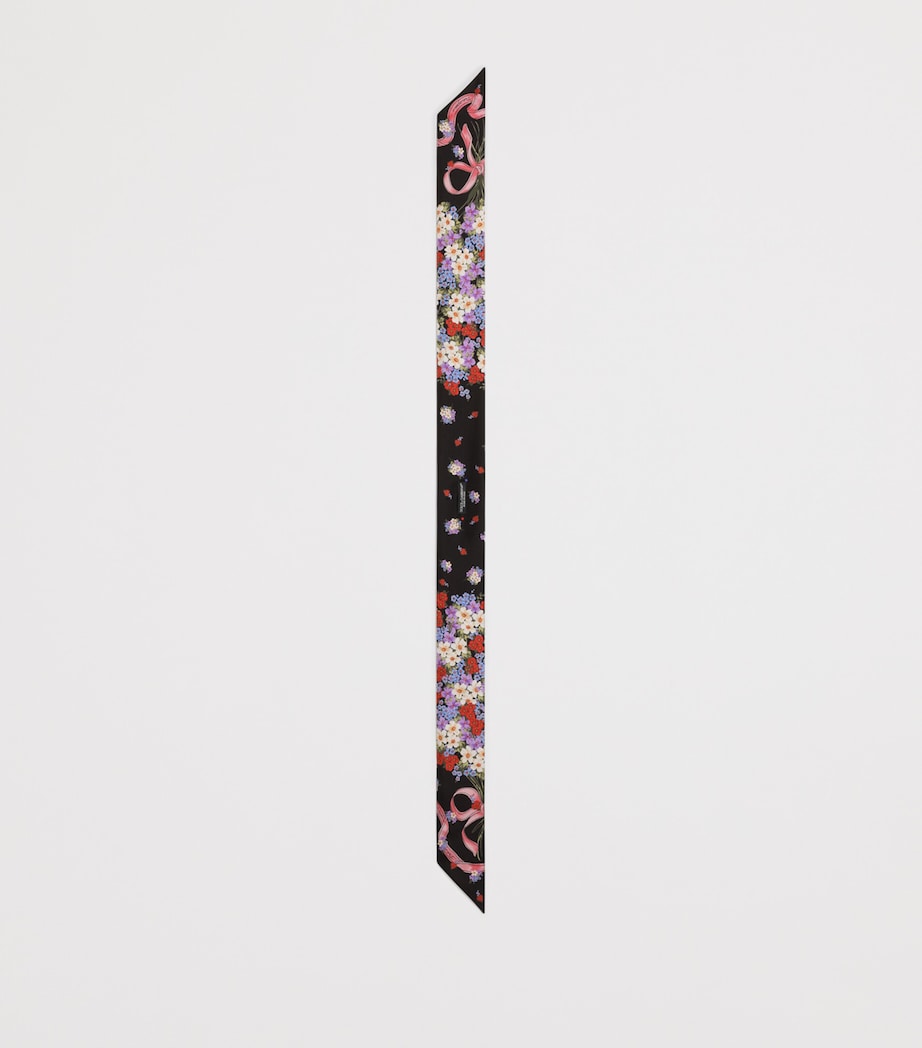 Dolce&Gabbana silk floral skinny scarf 100cm x 6cm, imported from the UK