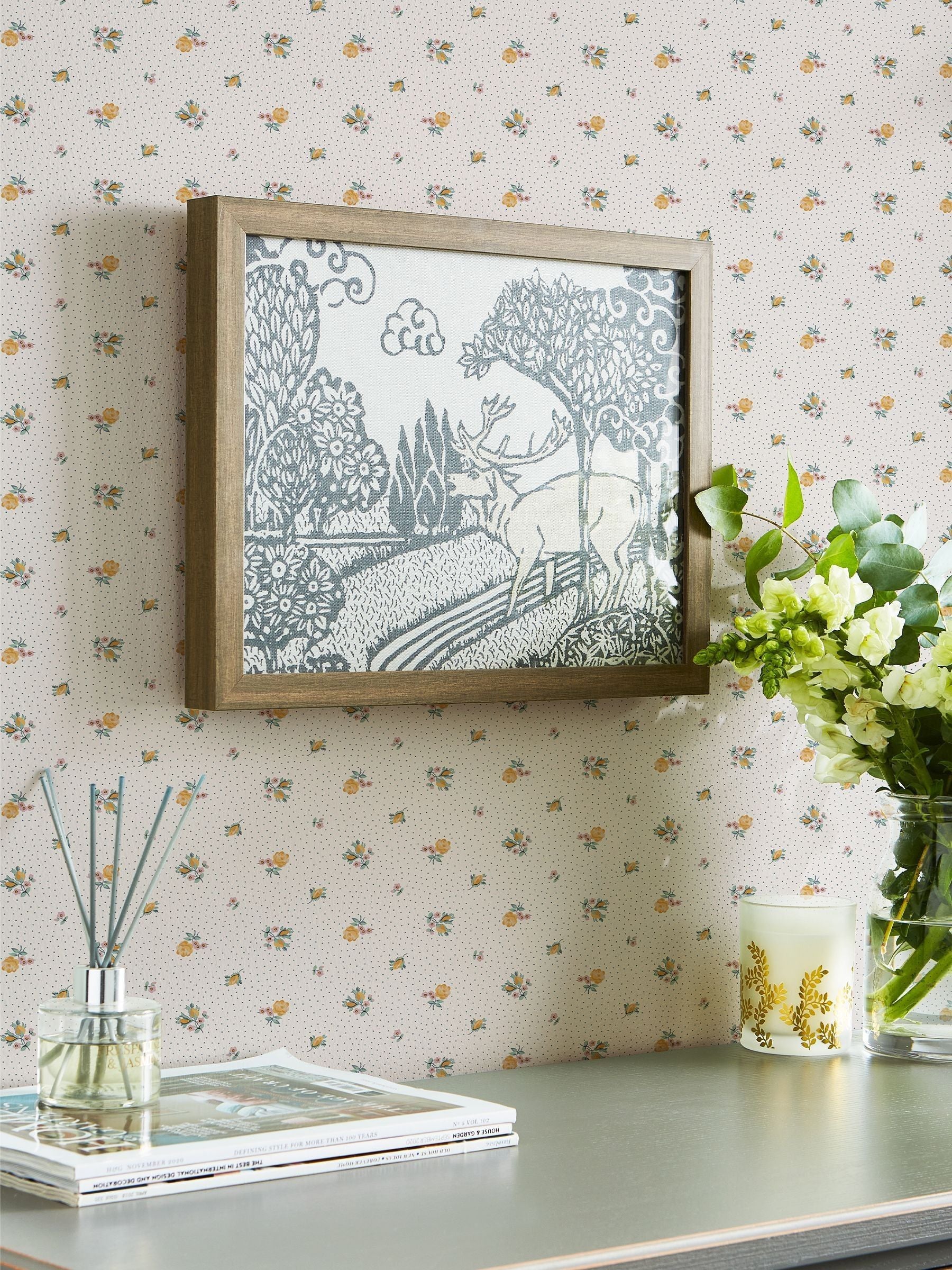 Laura Ashley Pale Ochre Yellow wallpaper 10m, imported from the UK