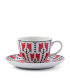 Prada Vienna Arrows coffee cup and saucer set of 4, imported from the UK
