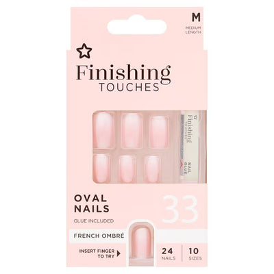 Superdrug Finishing Touches French Ombre Oval Nail Set 24 Pieces- Buy online at McGrocer