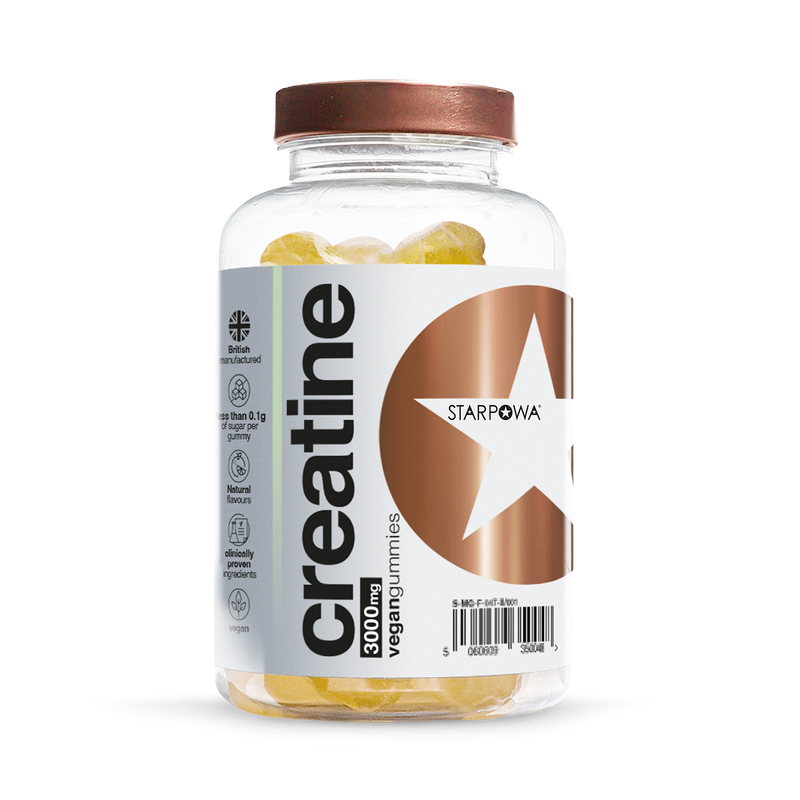 Starpowa Creatine 3000mg watermelon gummies 60 count, imported from the UK