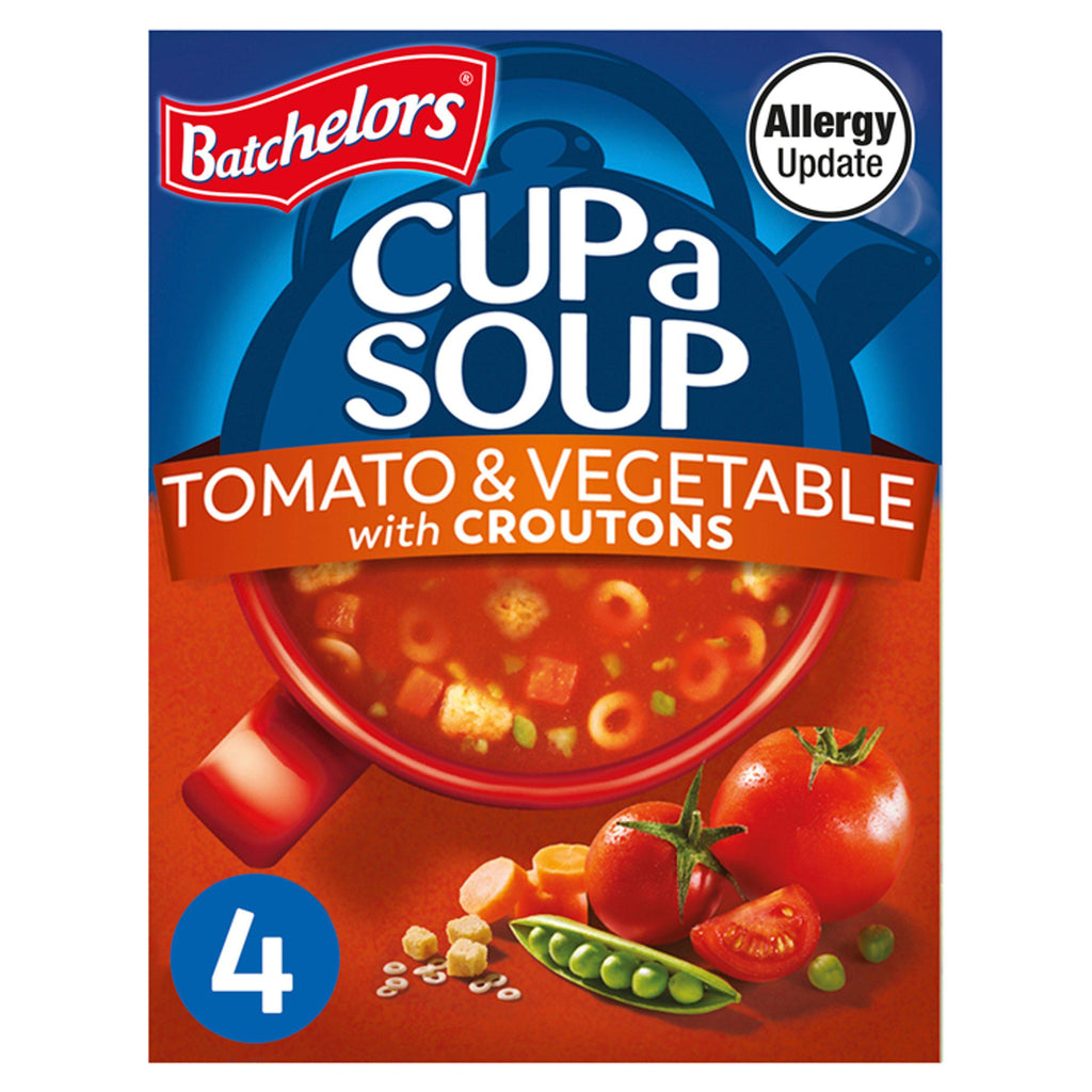 Batchelors Cup a Soup, Tomato & Vegetable with Croutons x4 104g