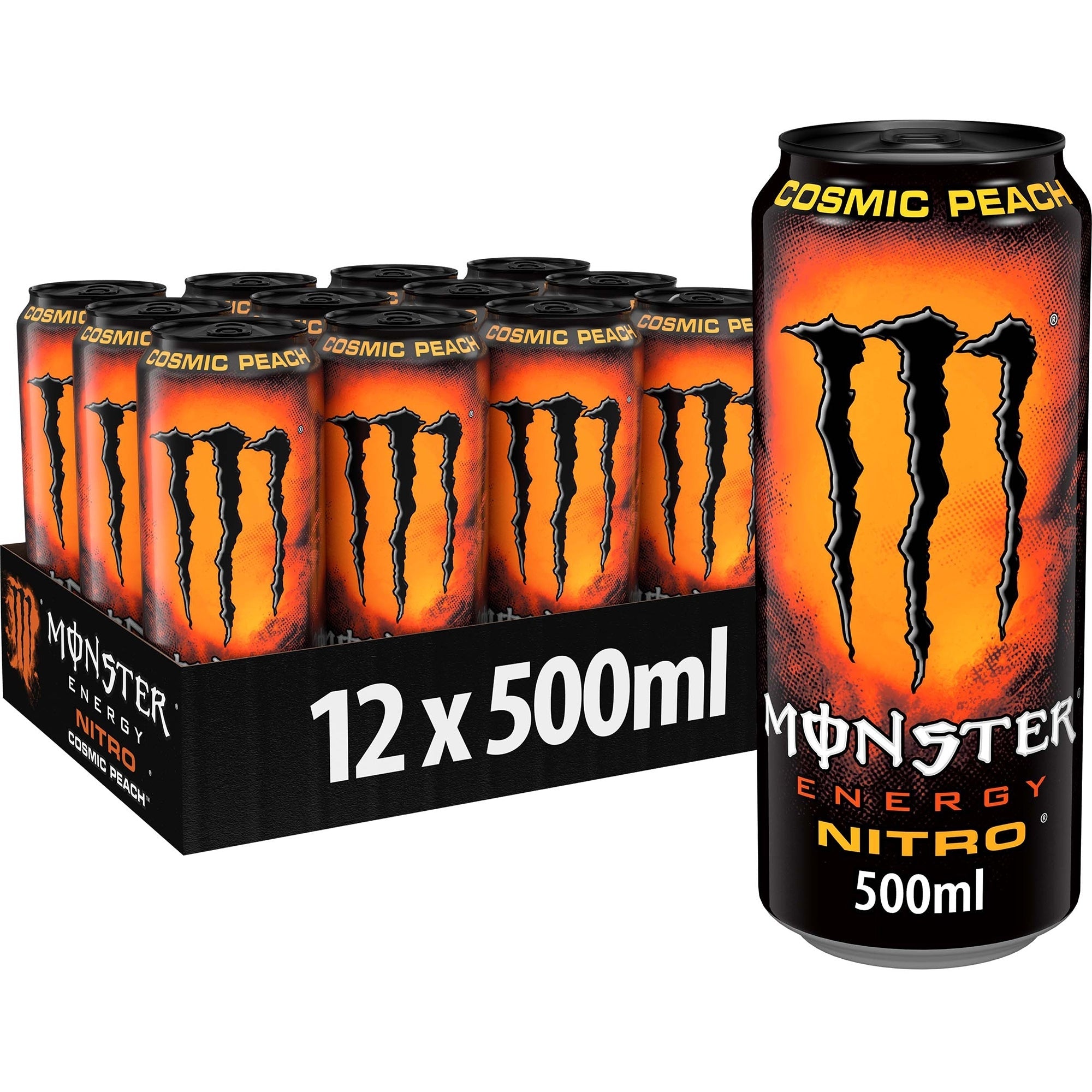 Monster Energy Nitro Cosmic Peach 12 x 500ml, imported from the UK