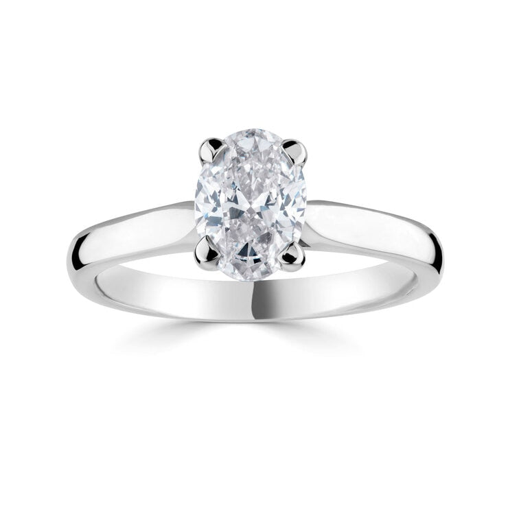 Costco 1.00ct oval diamond solitaire ring platinum (British brand)