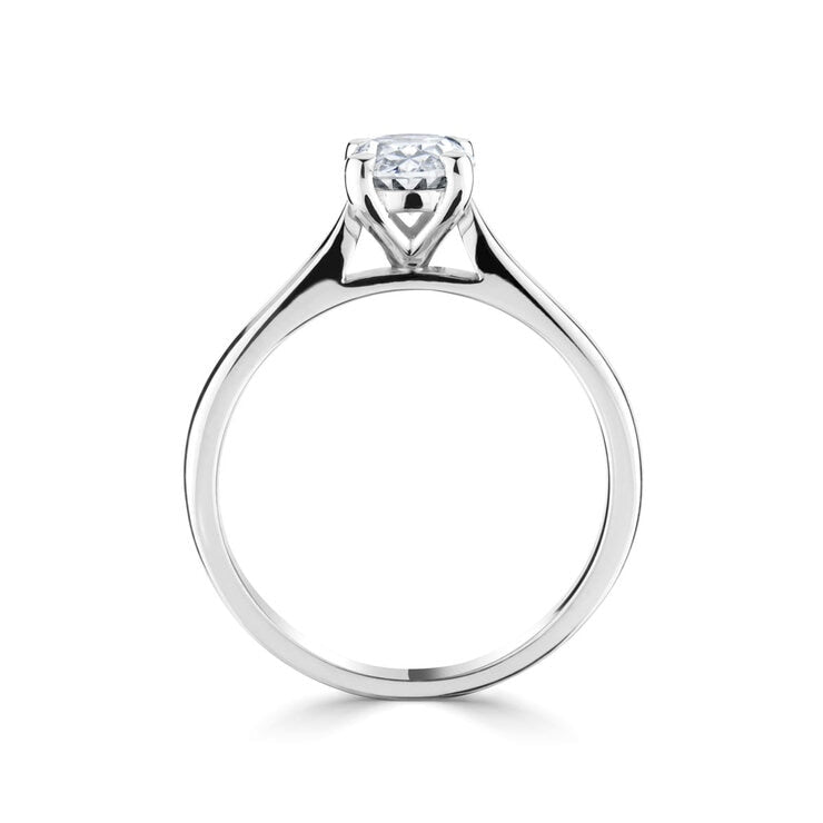 Costco 1.00ct oval diamond solitaire ring platinum (British brand)
