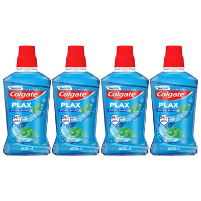 Costco UK Colgate Plax Cool Mint Mouthwash 4 x 500ml- Buy online at McGrocer