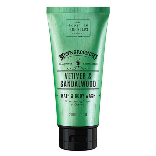 Scottish Fine Soaps Hair and Body Wash Vetiver and Sandalwood 200 ml, UK version
