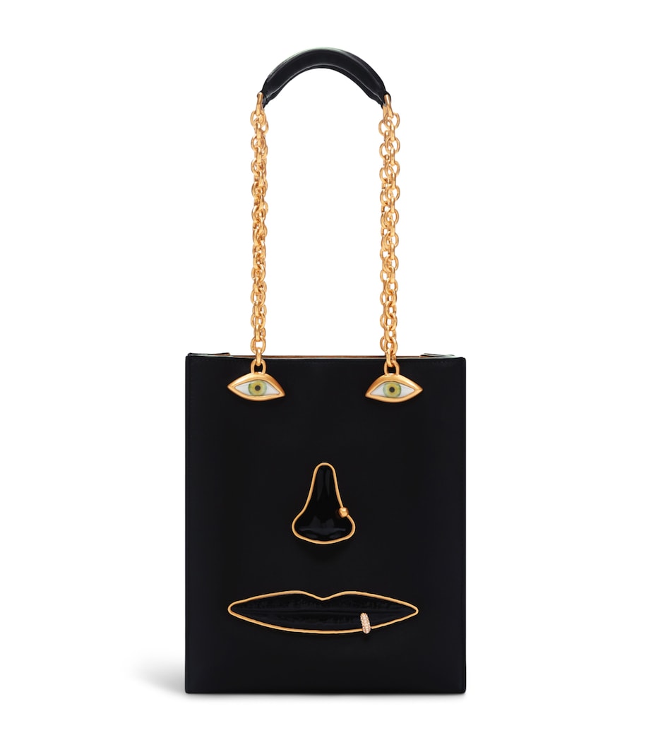 Schiaparelli leather face top-handle bag - British product