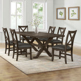 Blakely Extending Dining Table + 6 Cross Back Chairs, Seats 6-8