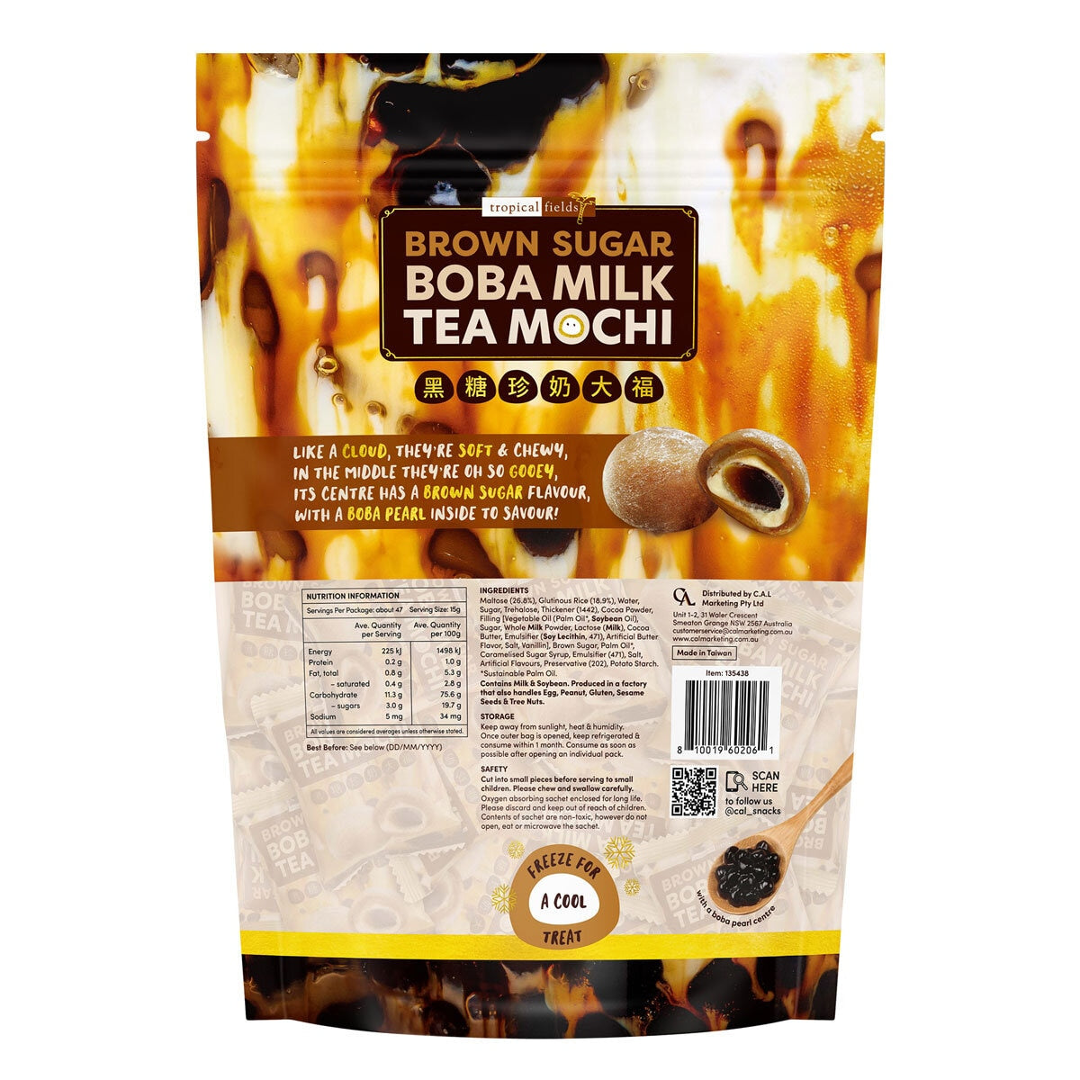 Tropical Fields Boba Milk Tea Mochi, 900g GOODS Costco UK