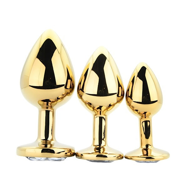 Loving Joy metal butt plug set gold set of 3 (British brand)