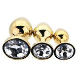 Loving Joy metal butt plug set gold set of 3 (British brand)
