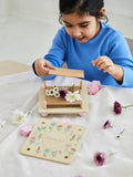 JoJo Maman Bébé wooden flower press 16x16cm - British product