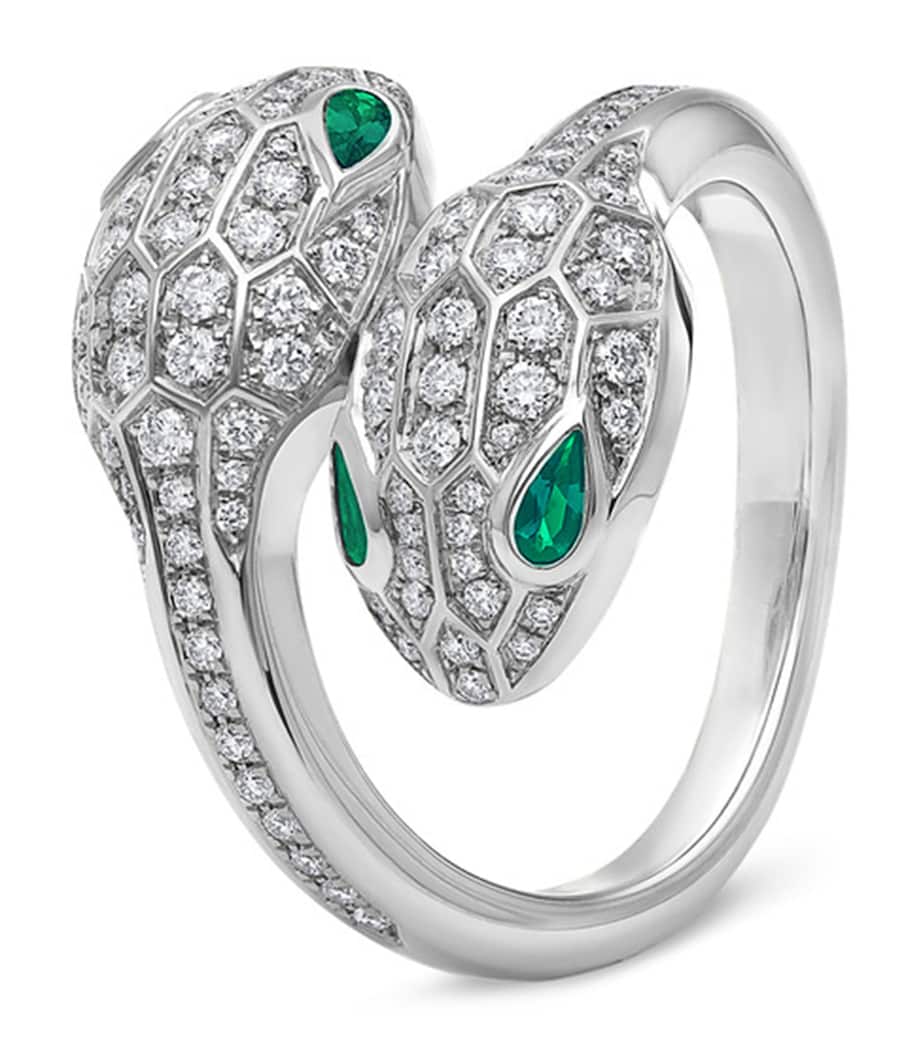 Bvlgari Serpenti Seduttori ring 18kt white gold, UK version