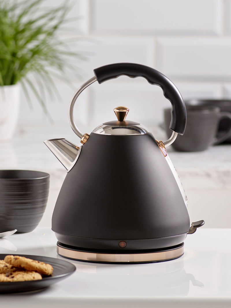 Black Copper Pyramid Electric Kettle 1.7L - British product