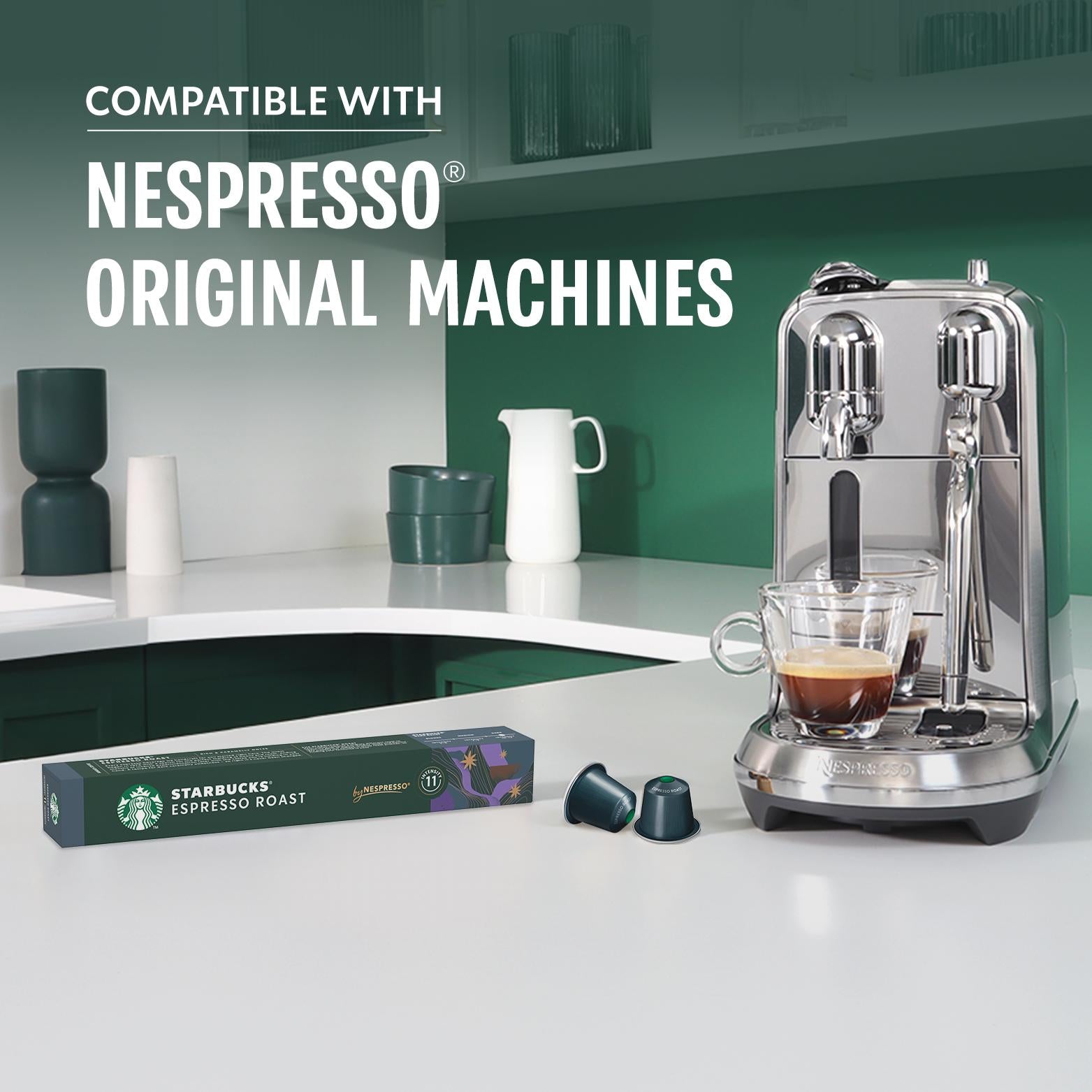 Starbucks Espresso Roast coffee pods x10 for Nespresso (British brand)