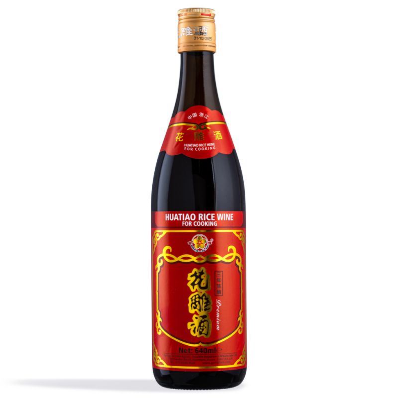Gold Plum Huatiao rice wine for cooking 14.5% ABV (British brand)
