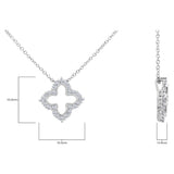 Costco 0.38ct round brilliant quatrefoil diamond pendant 18ct white gold, imported from the UK