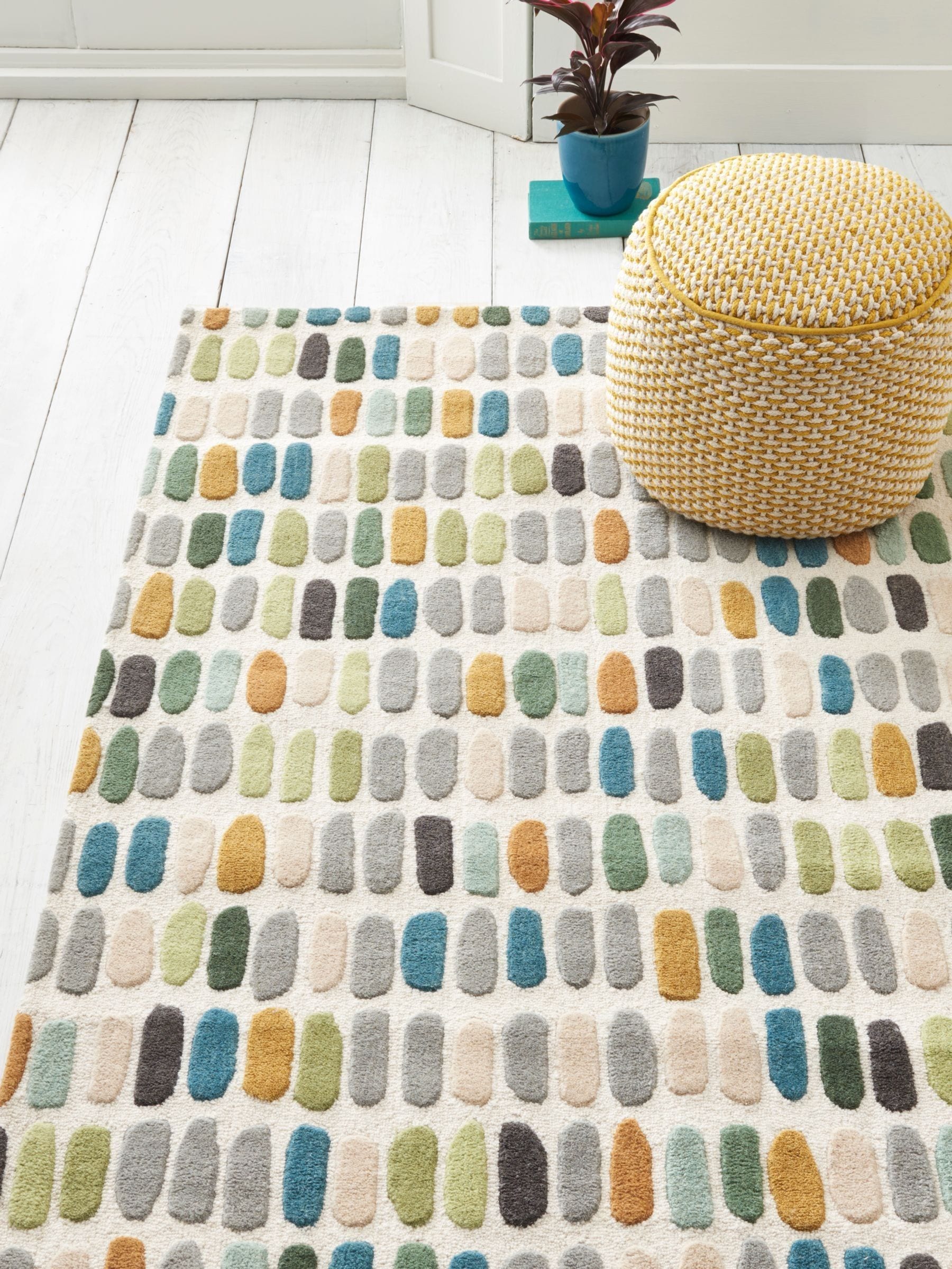 Green Sketch Wool Rug