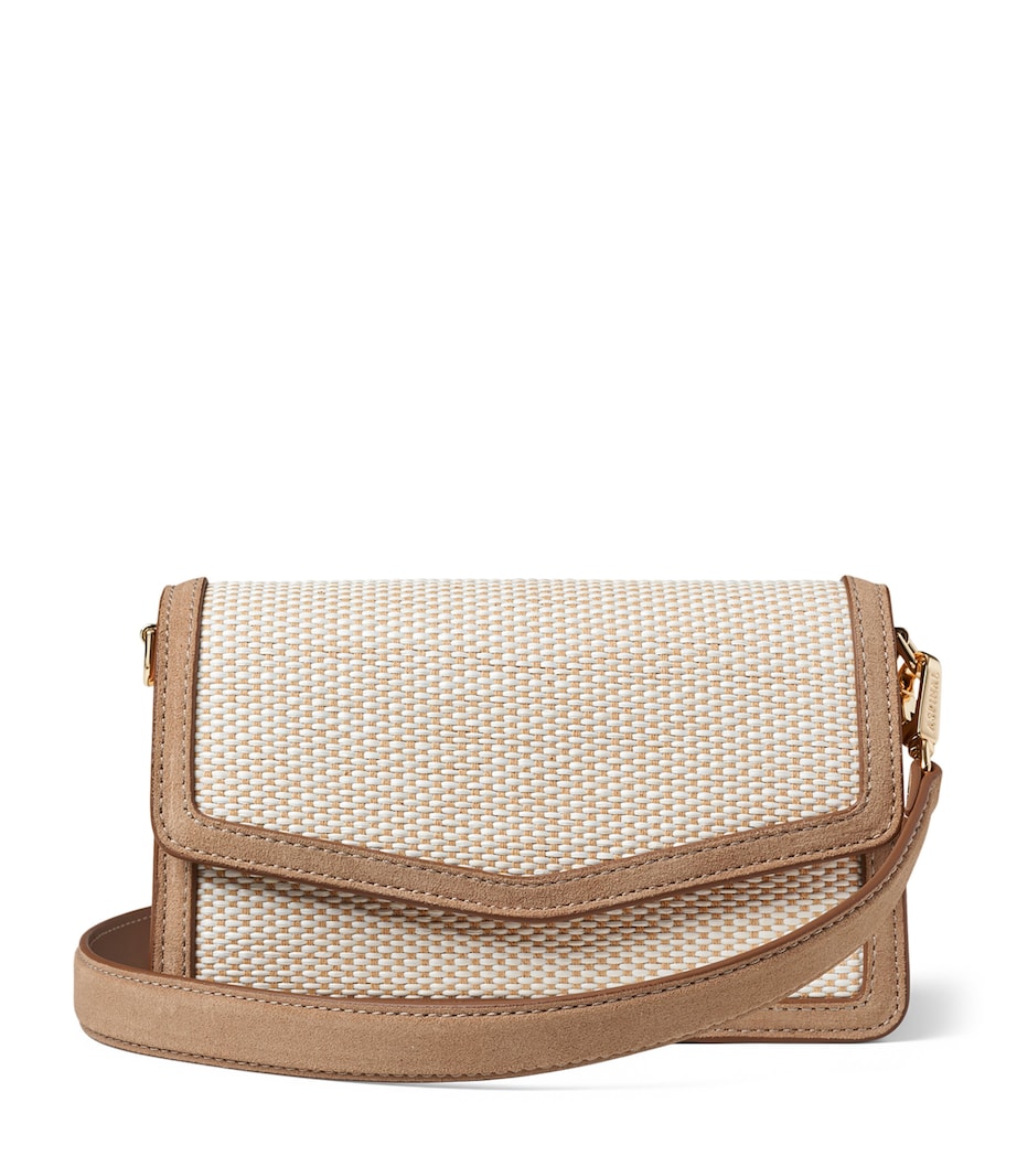 Aspinal of London Raffia Eliza clutch bag (British brand)