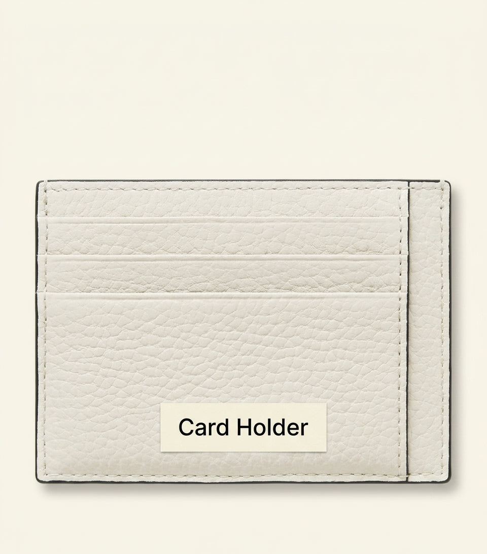 Mulberry grained leather card holder, imported from the UK