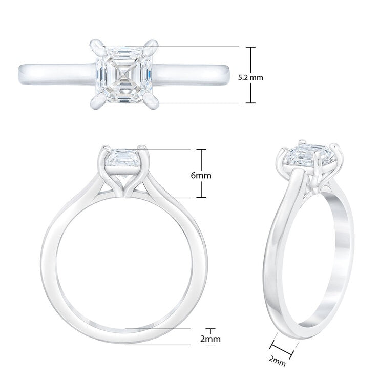 Costco Diamant-Solitärring 1,00 ct Platin N - Britisches Produkt