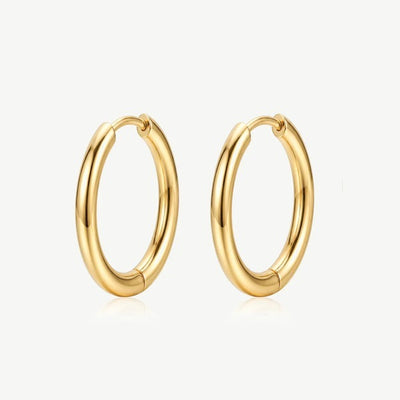 Superdrug MUCHV Gold Solid Hoop Earrings 22mm- Buy online at McGrocer