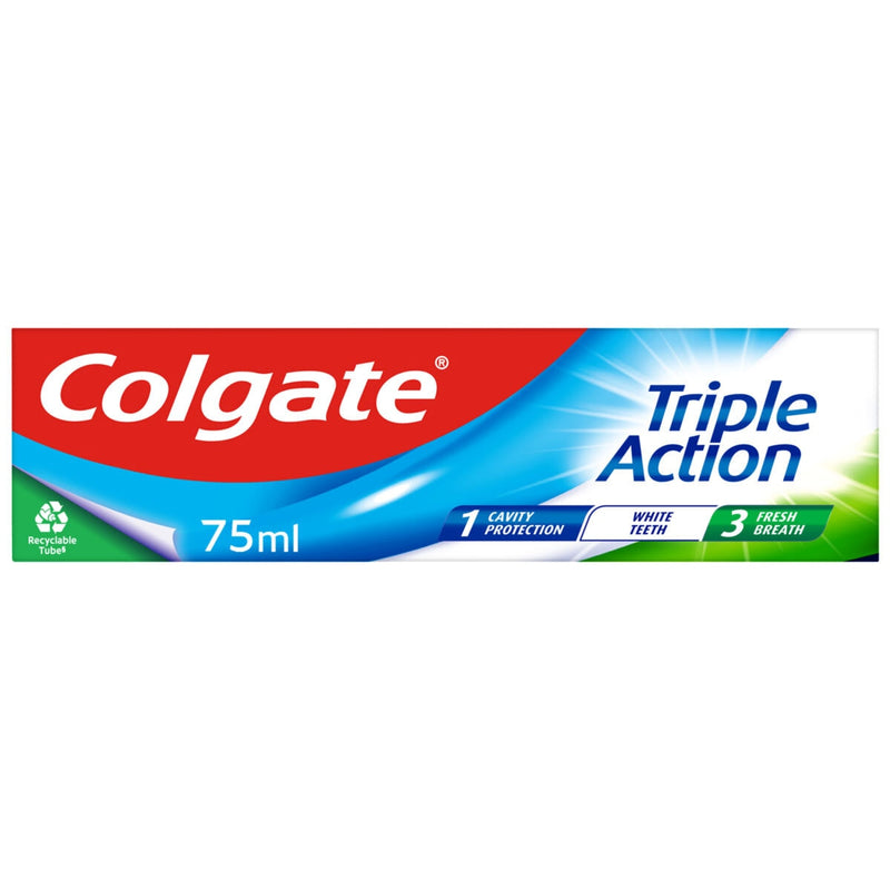 Colgate Triple Action Toothpaste 12 x 75ml - British product