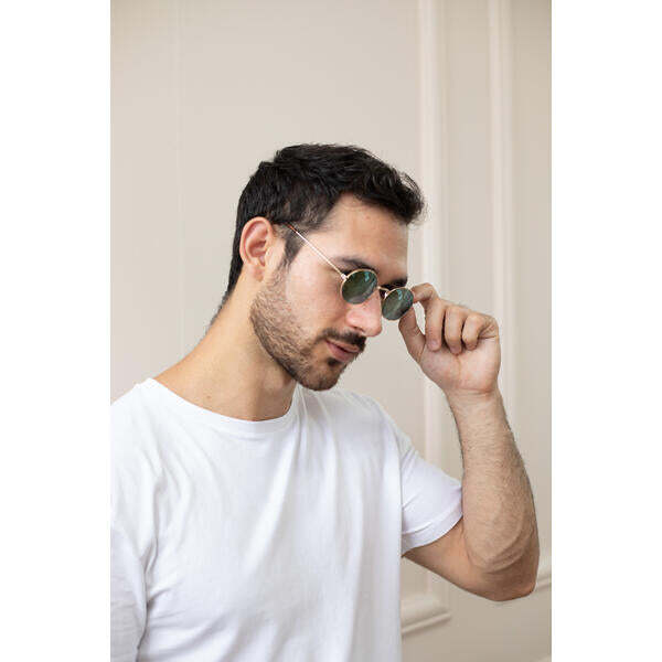 SVNX metal frame round sunglasses with mirror lenses - British product