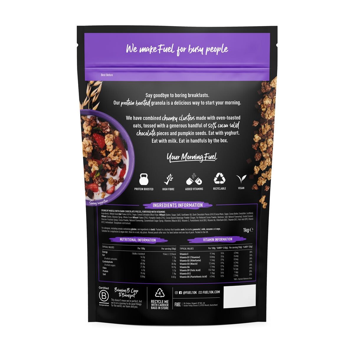 Fuel 10k Chocolate Granola, 1kg GOODS Costco UK