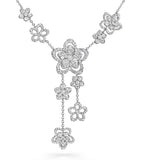 Graff white gold and diamond wild flower necklace 46cm, imported from the UK