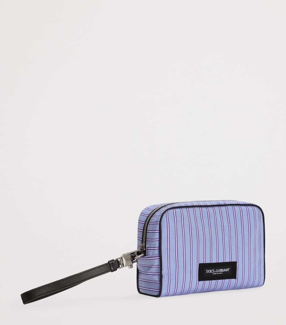 Dolce&Gabbana striped cotton clutch bag, imported from the UK