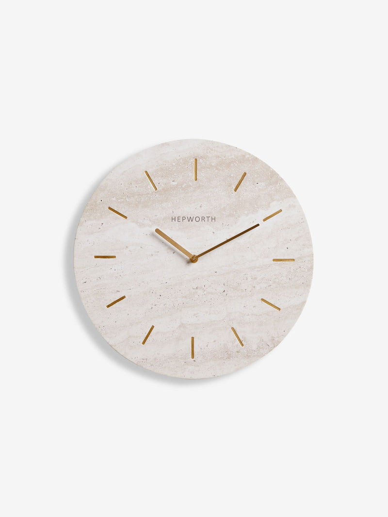 Natural Hallie wall clock 40cm, imported from the UK