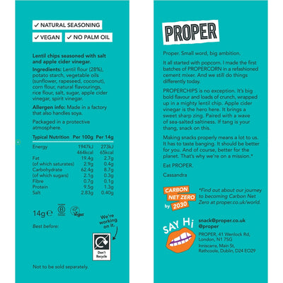 Proper Chips BBQ and Salt & Vinegar Mixed Case Crisps 32 x 14g