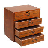 Livingandhome rustic wooden organizer with three drawers, imported from the UK