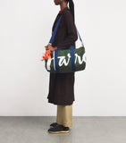 Harrods cotton logo barrel bag, UK version