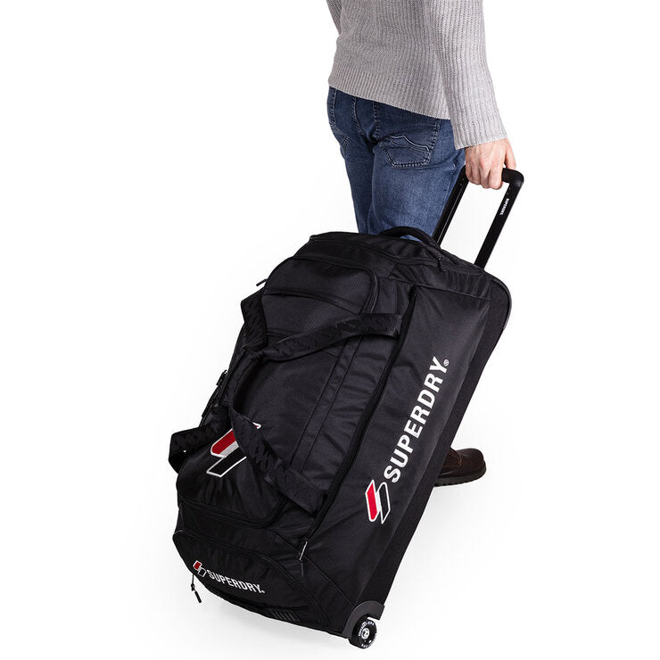 Superdry 30 inch wheeled holdall in recycled poly-nylon, (British brand)
