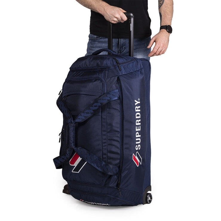 Superdry 30 inch wheeled holdall in recycled poly-nylon, (British brand)