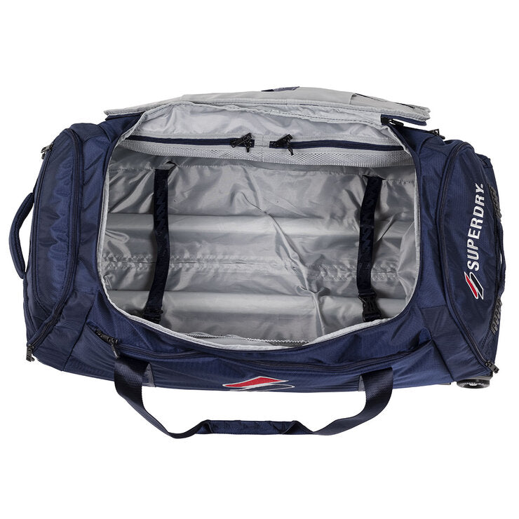 Superdry 30 inch wheeled holdall in recycled poly-nylon, (British brand)