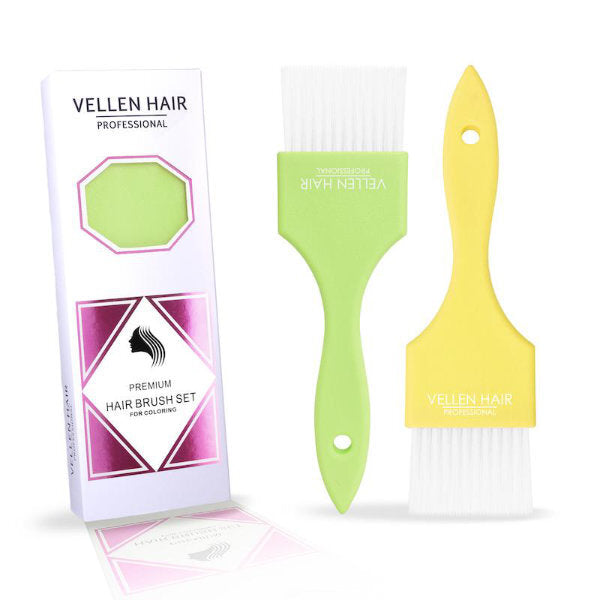 Vellen tint brush set green and yellow (British brand)