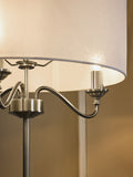 Brushed Nickel Burford 3 Light Floor Lamp - British product