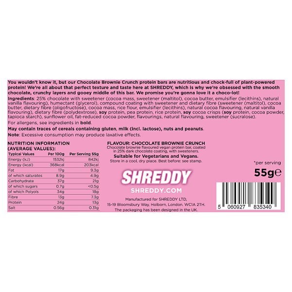 Shreddy Protein Bar - Chocolate GOODS Superdrug   