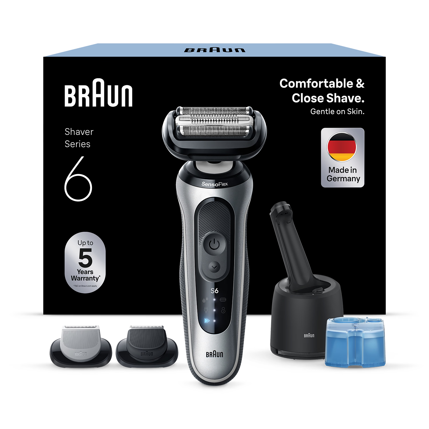 Braun Series 6 electric shaver Silver - British product