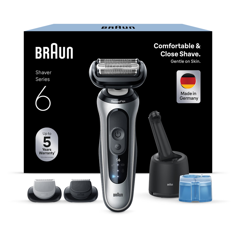 Braun Series 6 electric shaver Silver - British product