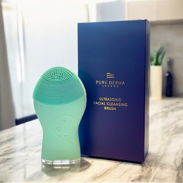 Pure Derma London Silicone Facial Cleansing Brush Ultrasonic, imported from the UK